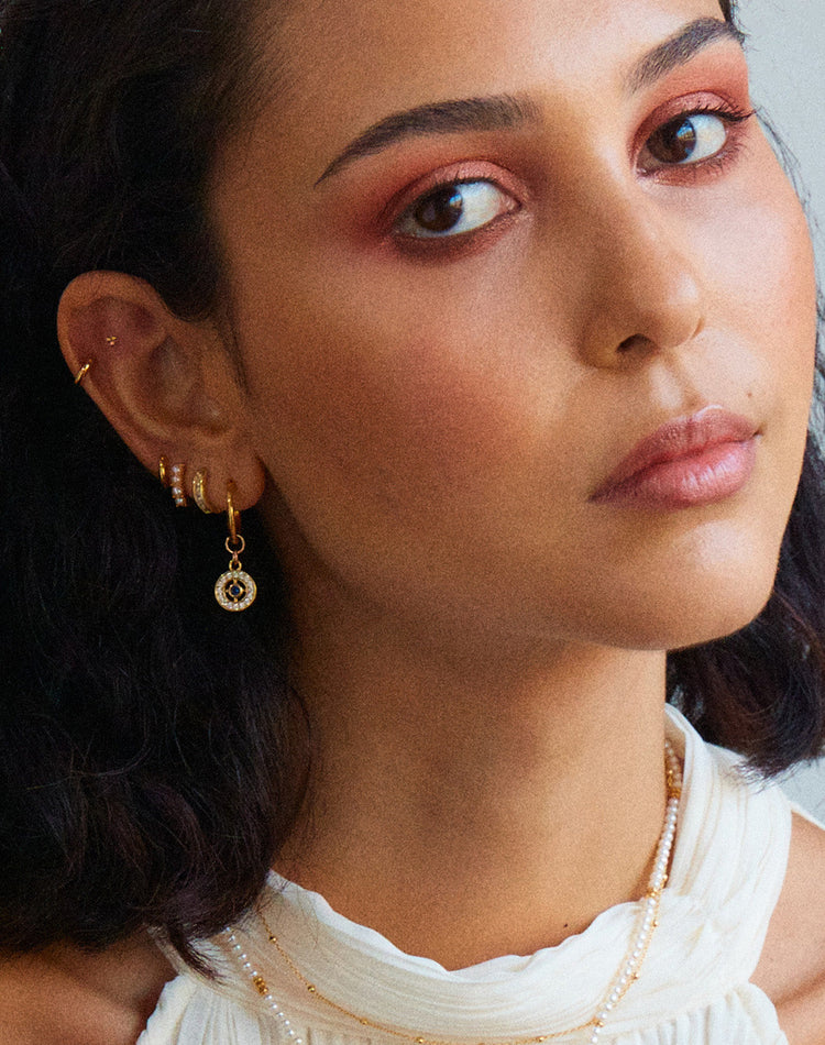 Pave Target Earring Charm